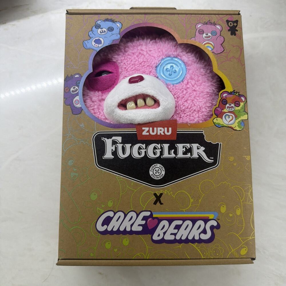 Fuggler X Care Bears Set Of 3 (Cheer Share & Grumpy) 9ich Ugly Plush Dolls - Picture 5 of 8